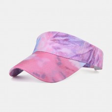 Women Color Tie Dye Printing Baseball Cap Fashion Sunscreen Empty Top Hat