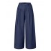 Fashion Simplicity Solid Pleated High Rise Pants for Women