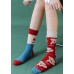 Casual Cartoon flower Cotton Mid Calf Socks