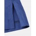 Women Solid Color Side Split Cuffs Elastic Mid Waist Long Wide Leg Pants With Pockets