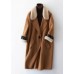 Luxury plus size clothing winter jackets fur collar outwear khaki big pockets Wool jackets