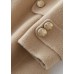 Fashion beige woolen outwear oversized long coats fur collar woolen outwear Notched